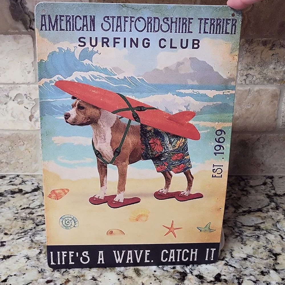 Staffordshire Terrier Metal Sign